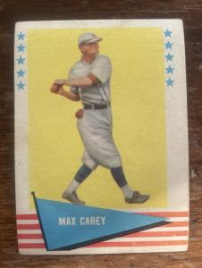 1961 Fleer Max Carey Baseball Card #12