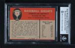 1961 Fleer Gabby Hartnett Baseball Card #41 BGS 6