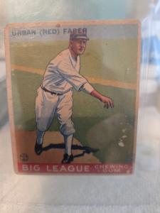 1933 Goudey Big League Urban Faber HOF Card