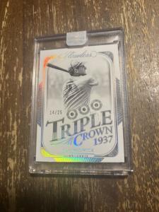 2024 Panini Flawless Joe Medwick Triple Crown Card