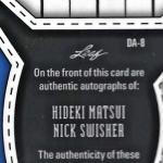 Hideki Matsui Nick Swisher 2025 Dual Auto Card
