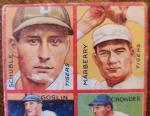 1935 Goudey 4-in-1 Goose Goslin & Friends Card