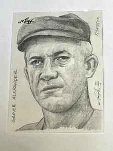 2012 Leaf Best of Baseball Grover Alexander Sketch Card