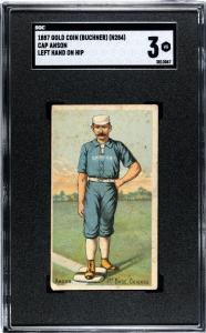 1887 Cap Anson Gold Coin Sports Card SGC 3