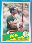 1985 Topps #115 Rickey Henderson Baseball Card
