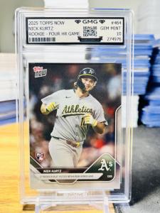 2025 Topps Now Nick Kurtz Rookie Gem Mint Card