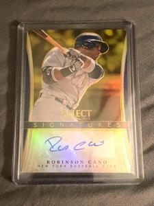 2013 Robinson Cano Signed Panini Select Card 1/10