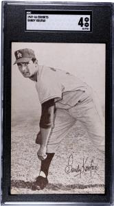 Sandy Koufax 1947-66 Exhibits Baseball Card SGC 4