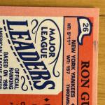 1986 Topps Ron Guidry Yankees HOF Baseball Card