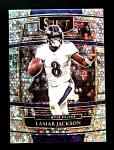 Lamar Jackson 2021 Panini Select Silver Disco Card
