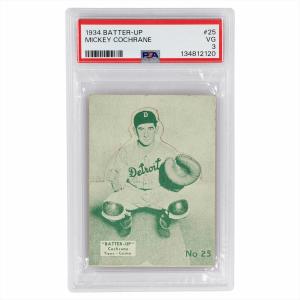 1934 Batter Up Mickey Cochrane Card #25 PSA 3