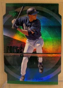1999 Upper Deck Alex Rodriguez Green Die Cut Card