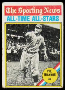 1976 Topps Pie Traynor Card - Pittsburgh Pirates