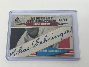 2011 Upper Deck Charlie Gehringer Autographed Card