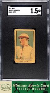 1921 W551 Walter Johnson Hand Cut Sports Card