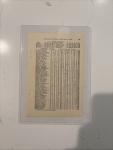 1909 Ty Cobb & Nap Lajoie Batting Stats Card