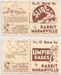 1936 R344 Rabbit Maranville "How To" Booklets Set