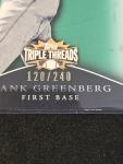 2009 Topps Triple Threads Hank Greenberg #84 Emerald