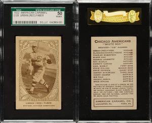 1922 E120 American Caramel Urban Faber White Sox