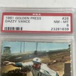 1961 Golden Press Dazzy Vance PSA 8 Card