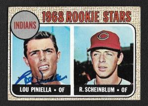 Lou Piniella Autographed 1968 Topps Rookie Card