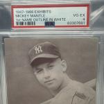 1947 Exhibits Mickey Mantle Name Outline PSA 4