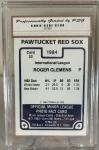 1984 Roger Clemens Pawtucket Minor League Card