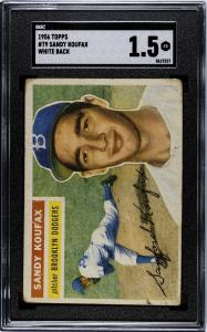 1956 Topps Sandy Koufax #79 White Back Card