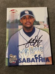 CC Sabathia Rookie Auto Card - Indians/Yankees
