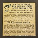 1954 Red Man Yogi Berra Baseball Card