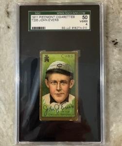 1911 T205 Johnny Evers Chicago Cubs Card