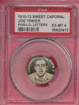 Joe Tinker PSA 6 1910-12 Sweet Cap Pin