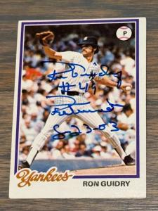 Ron Guidry 1978 Topps Signed Yankees Card