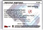 2002 Topps Pristine Mike Mussina #/1000 Card