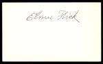 Elmer Flick Signed Baseball Index Card
