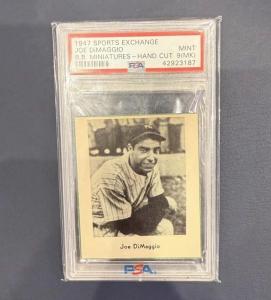1947 Joe DiMaggio Miniature PSA 9 Rare Card