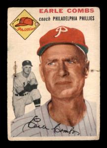 1954 Topps Earle Combs Baseball Card #183