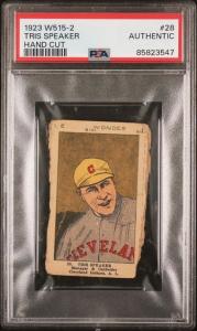 1923 Tris Speaker W515-2 Hand Cut Card