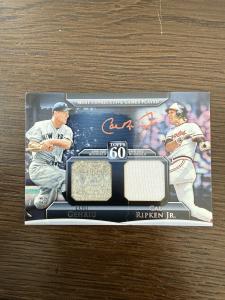 2011 Topps 60 Lou Gehrig Cal Ripken Jr Patch Auto