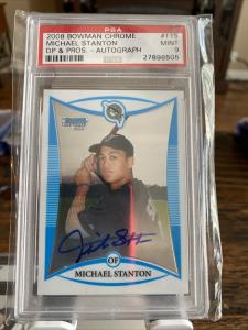 2008 Bowman Chrome Michael Stanton Auto PSA 9
