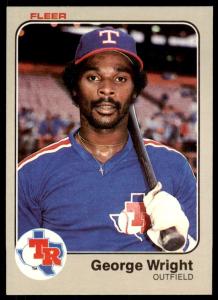 1983 Fleer George Wright Rookie Card #583