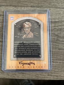 2012 Panini Cooperstown Kenesaw Landis Bronze Card