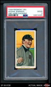 1909 T206 Hughie Jennings Tigers Variation Card