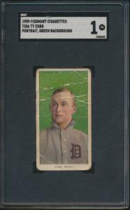 1909 T206 Ty Cobb Green Portrait SGC 10
