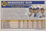 Babe Ruth Lou Gehrig Murderers Row Card Set