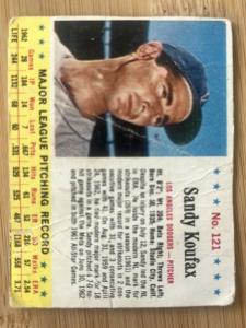 1963 Jell-O Sandy Koufax #121 Card