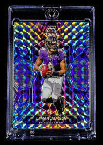 Lamar Jackson Panini Mosaic Silver Prizm Card