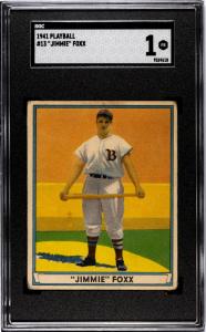 1941 Play Ball Jimmie Foxx Card #13 SGC 1
