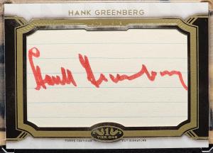Hank Greenberg 2018 Topps Tier One Cut Auto 1/1