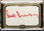 Hank Greenberg 2018 Topps Tier One Cut Auto 1/1